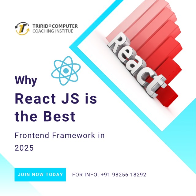 tccicomputer's tweet card. Learn why React JS is the best frontend framework in 2025 for fast, scalable, and SEO-friendly web development. Join TCCI Ahmedabad to master React!