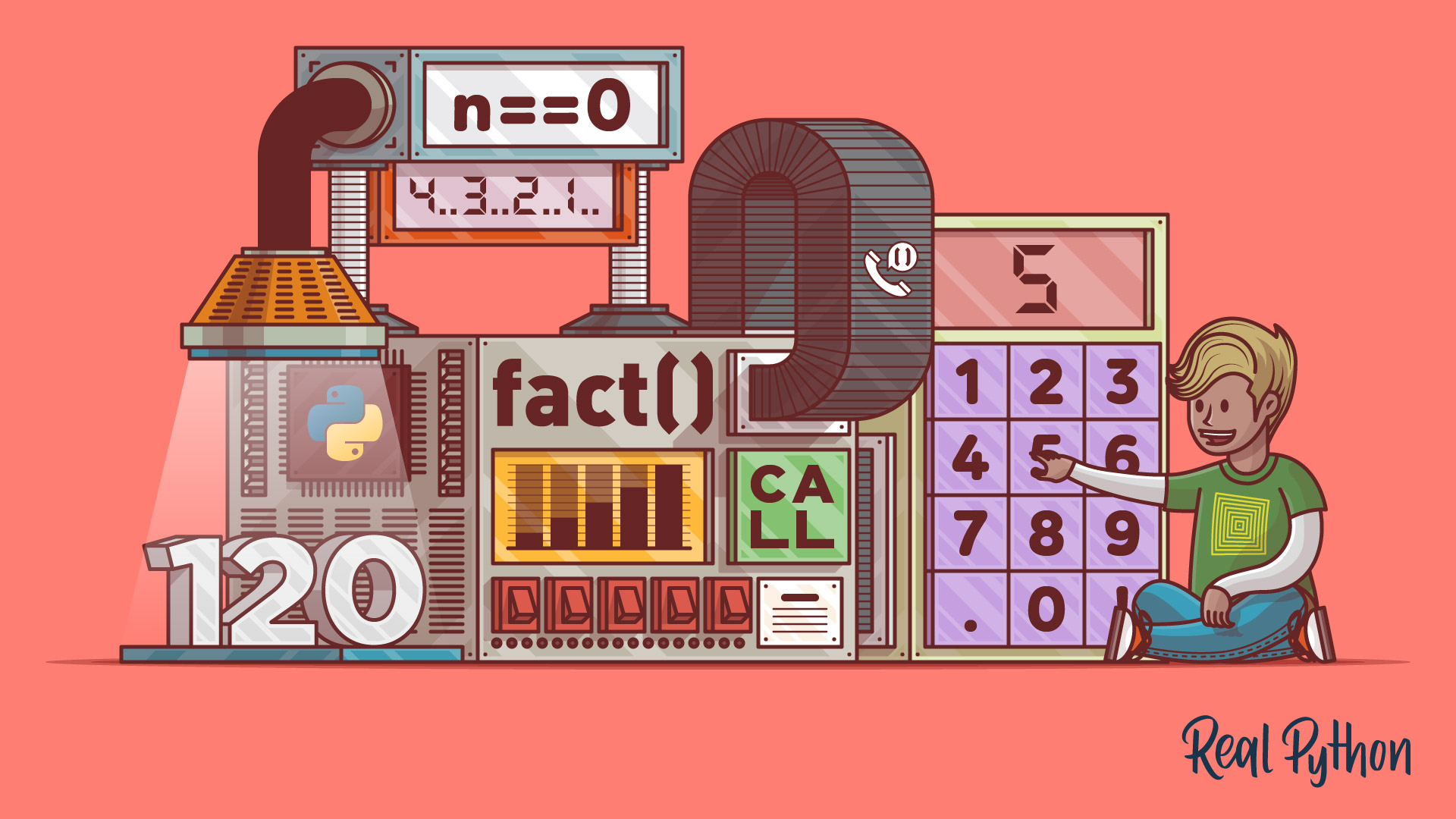 realpython's tweet card. Test your understanding of recursion in Python, including base cases, recursive structure, performance considerations, and common use cases.