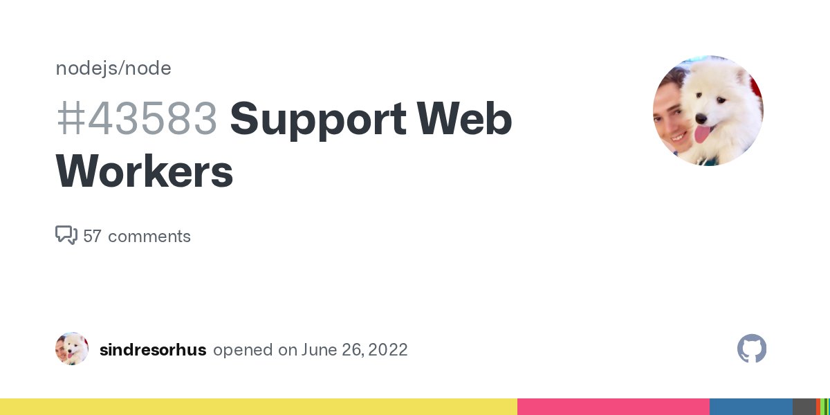 MultithreadedJS's tweet card. What is the problem this feature will solve? Creating cross-platform (Node.js + browsers) code has never been more important, but there are still some sharp edges. fetch support was recently added,...