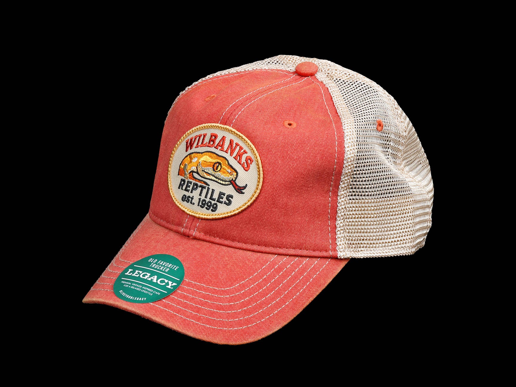 PythonBaller's tweet card. Wilbanks Reptiles Throwback Trucker Hat – Nantucket Red/Khaki Step back in time with this classic Wilbanks Reptiles Throwback Trucker Hat, celebrating our roots since 1999. Featuring a premium...