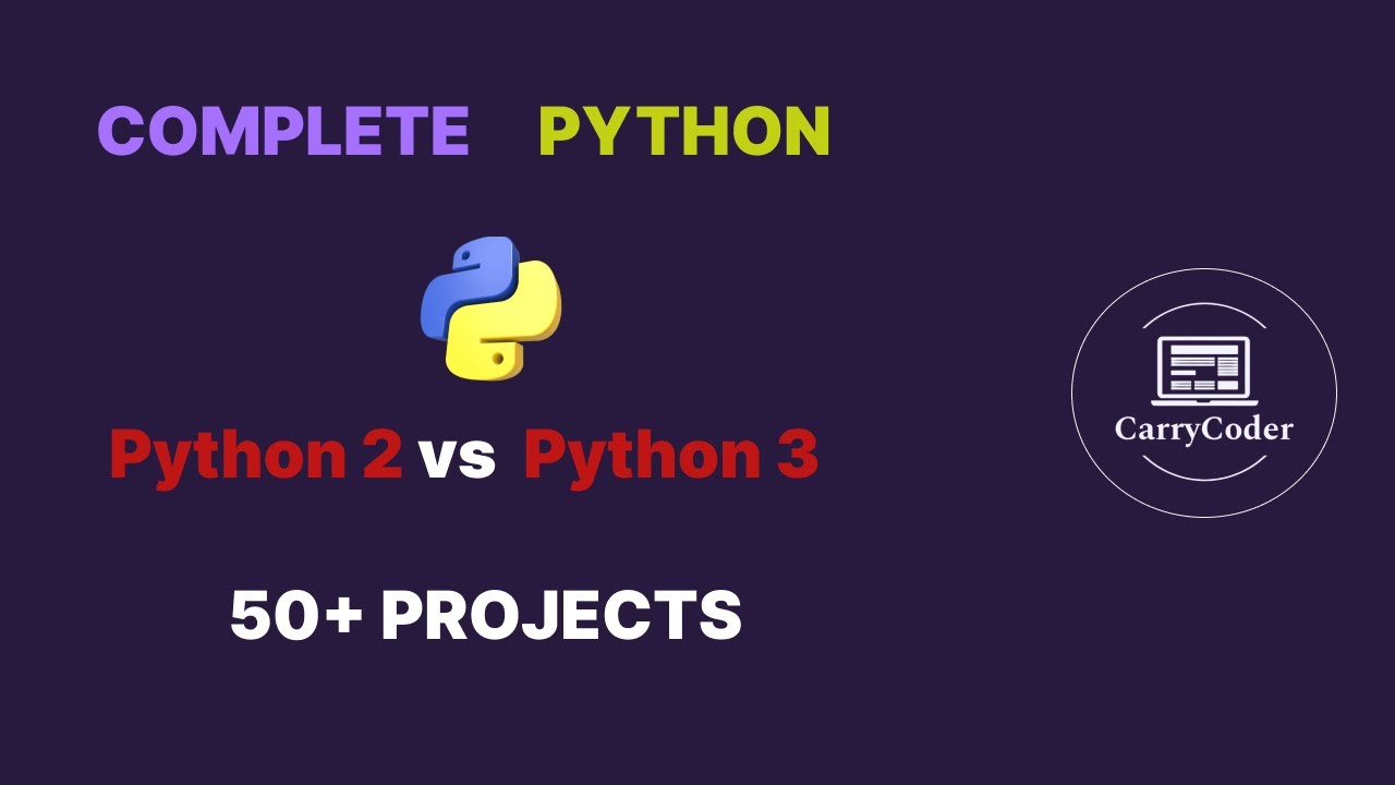 sh55186026's tweet card. 03_Python 2 vs Python 3 || Complete Python Course By CarryCoder ||...