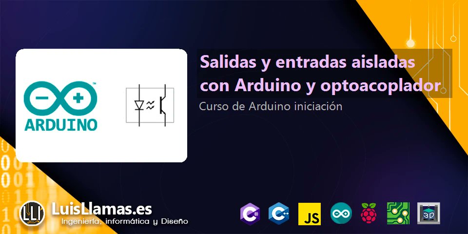 arduino_juegos's tweet card. Empleamos un optoacoplador para aislar galvánicamente las entradas o salidas de Arduino y poder conectarlas con seguridad a circuitos de potencia superior
