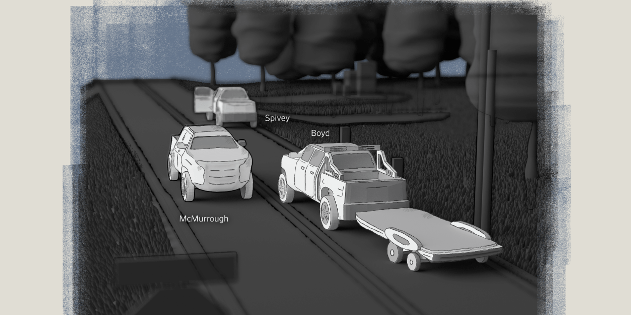 It took 24 seconds to fire 29 shots from a pair of 9mm pistols. One round  killed an insurance adjuster holding his own gun. The shooters claimed self- defense. A WSJ investigation reopened