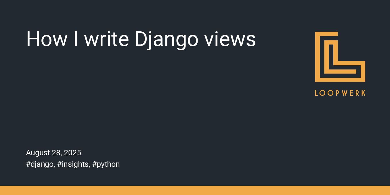 pycoders's tweet card. Why I only use Django's base View class instead of generic class-based views or function-based views.
