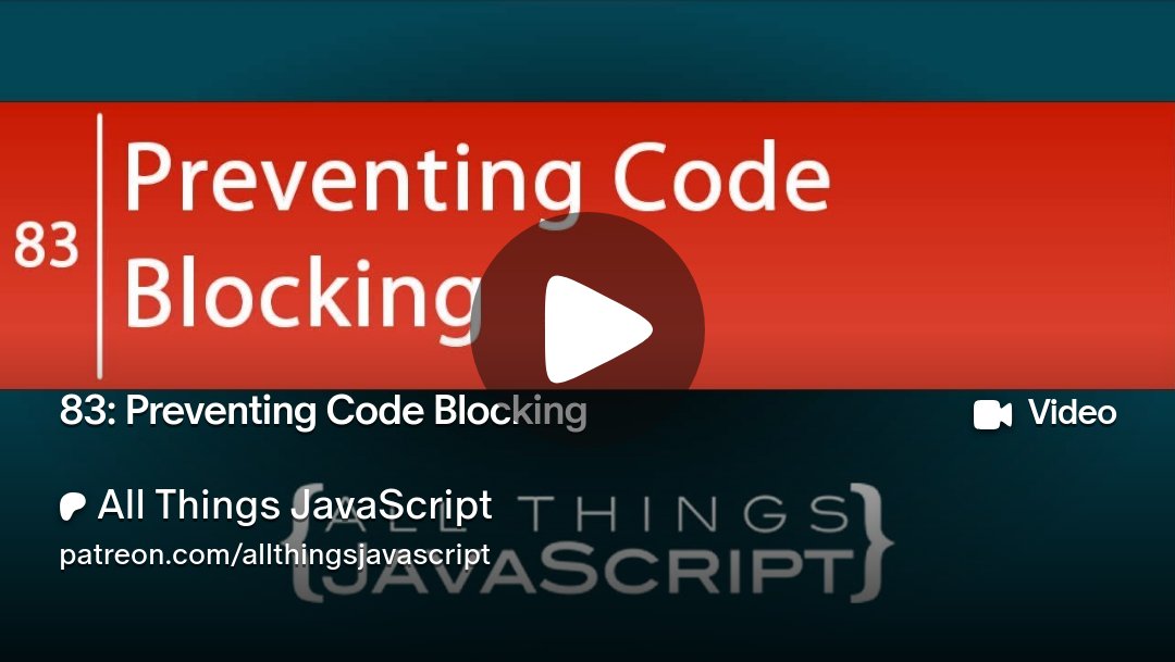 JavaScriptThing's tweet card. Get more from All Things JavaScript on Patreon