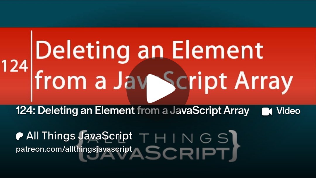 JavaScriptThing's tweet card. Get more from All Things JavaScript on Patreon