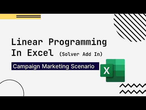 bytesninsights's tweet card. Linear Programming In Excel : Campaign Marketing Scenario