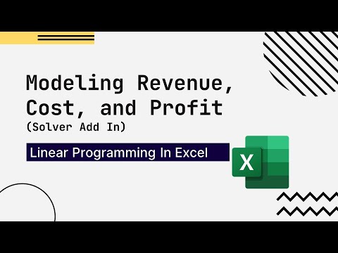 bytesninsights's tweet card. Linear Programming In Excel : Modeling Revenue, Cost, and Profit