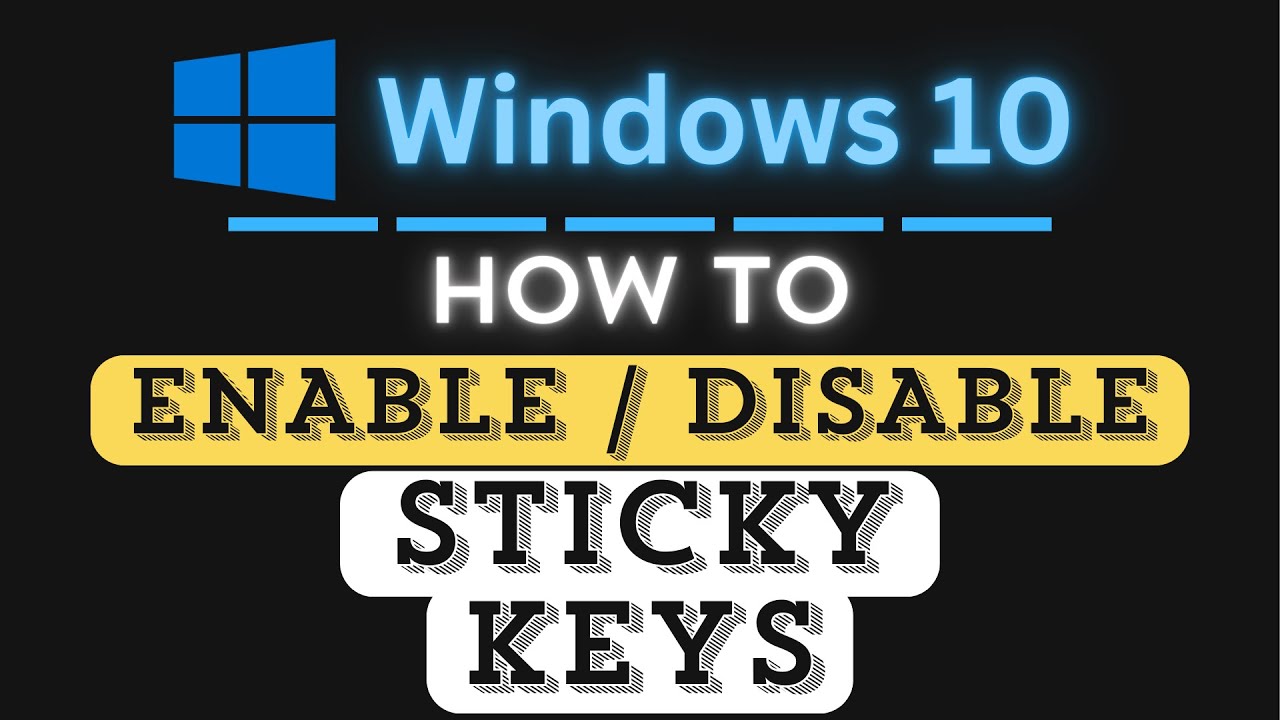 CraigJohnson20's tweet card. How to Enable Or Disable Sticky Keys in Windows 10 – Step-By-Step...