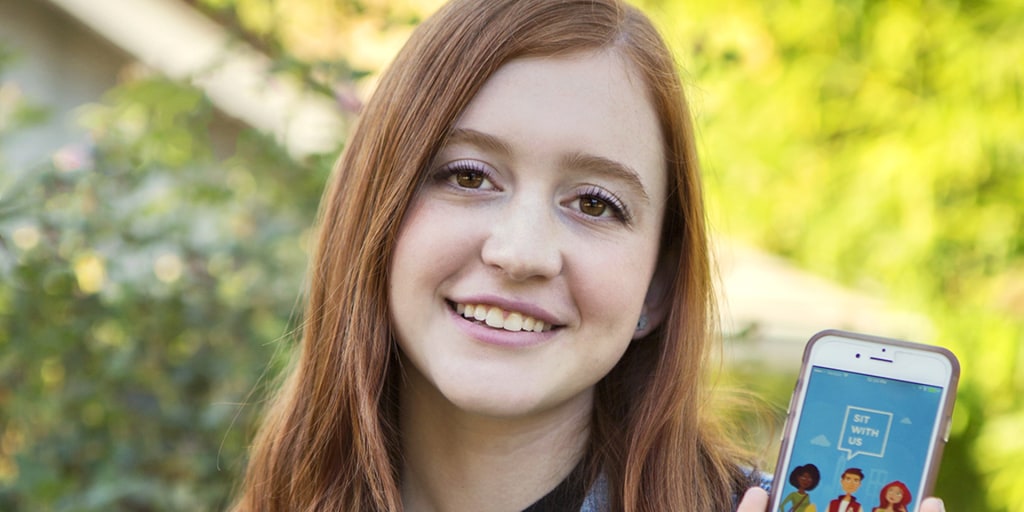 PlayPledge's tweet card. This teen wants to make sure that no one has to eat alone in the school cafeteria, and has created a practical solution.