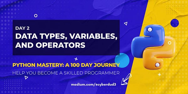 cyberdud3_'s tweet card. Python’s versatility and ease of learning make it perfect for beginners. However, understanding the basics of data types, variables, and…