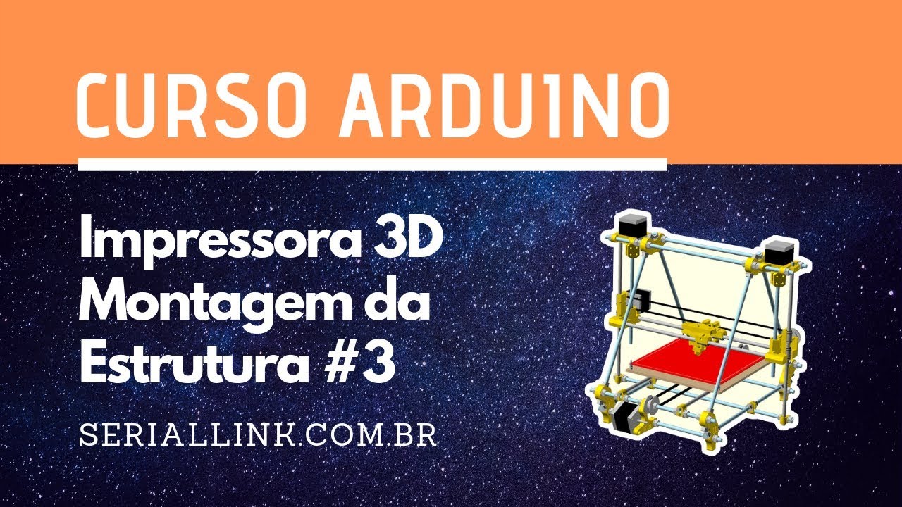 cursoarduino's tweet card. Montagem da Estrutura #3 - Prusa Mendel IT2 | Curso Arduino