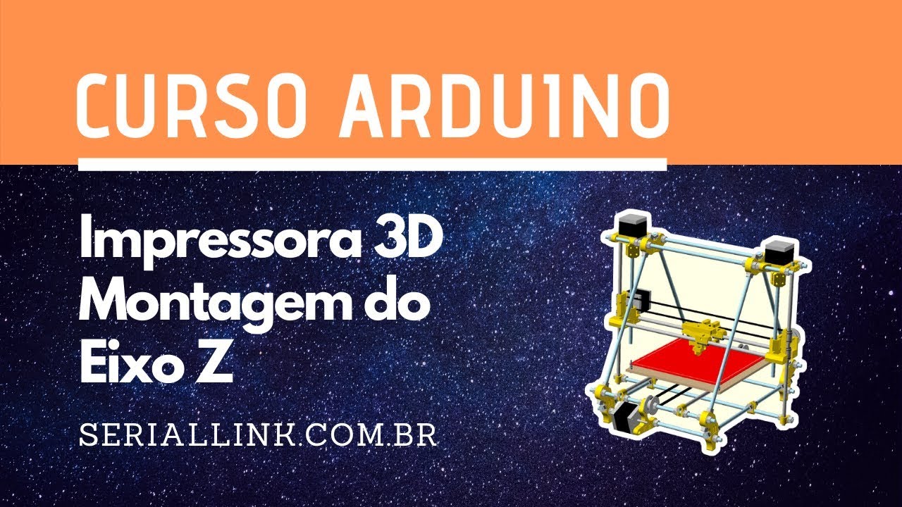 cursoarduino's tweet card. Montagem do Eixo Z - Prusa Mendel IT2 | Curso Arduino
