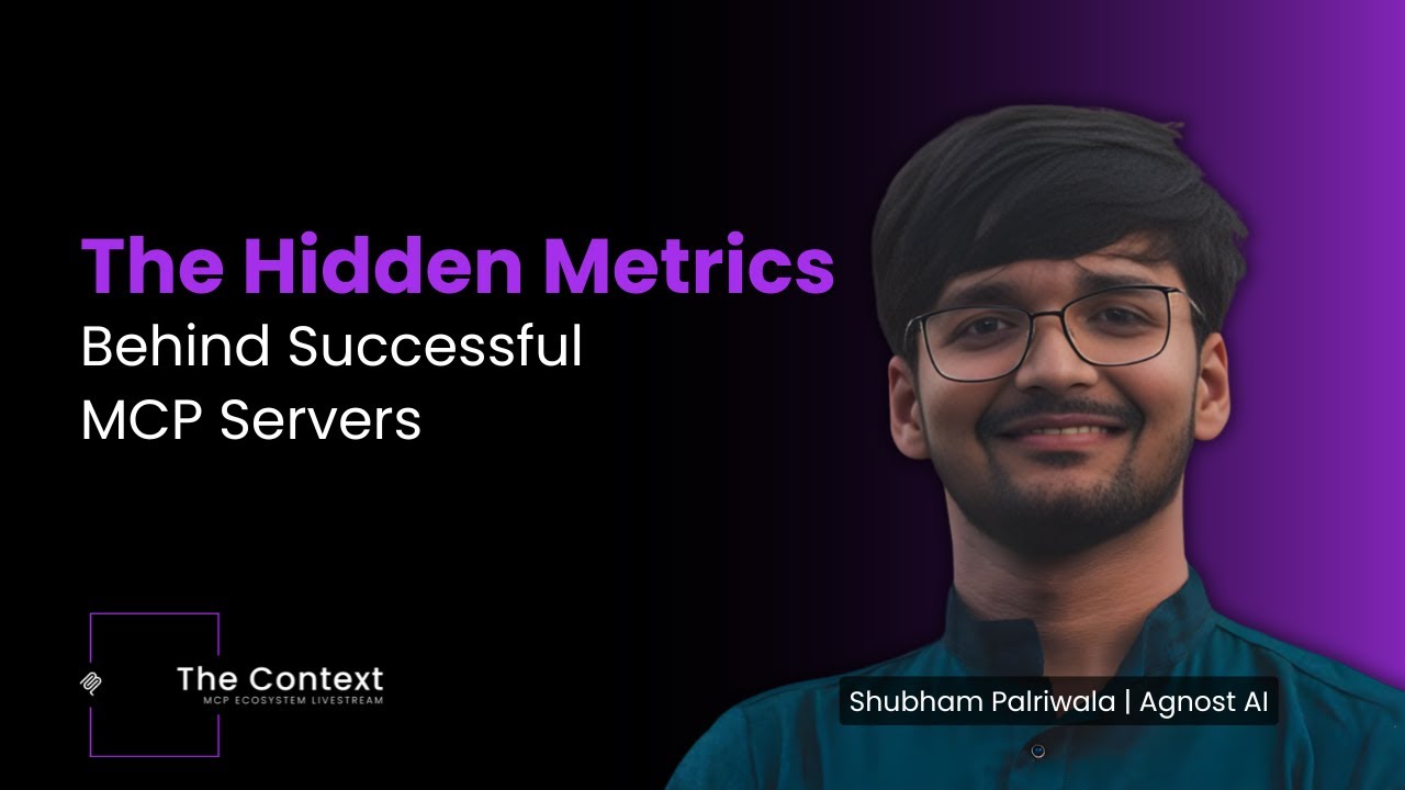 ShubhamInTech's tweet card. The Hidden Metrics Behind Successful MCP Servers with Shubham...