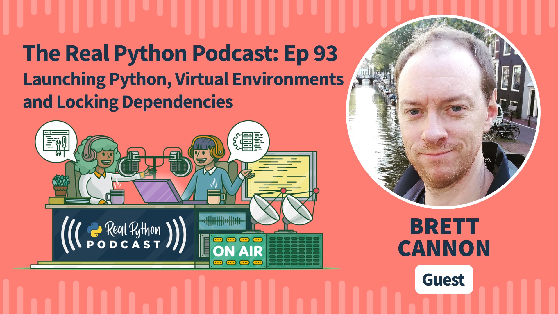 realpython's tweet card. Would you like a simple command to launch your Python programs using the newest version of the language installed on your machine? This week on the show, we continue our conversation with Brett...