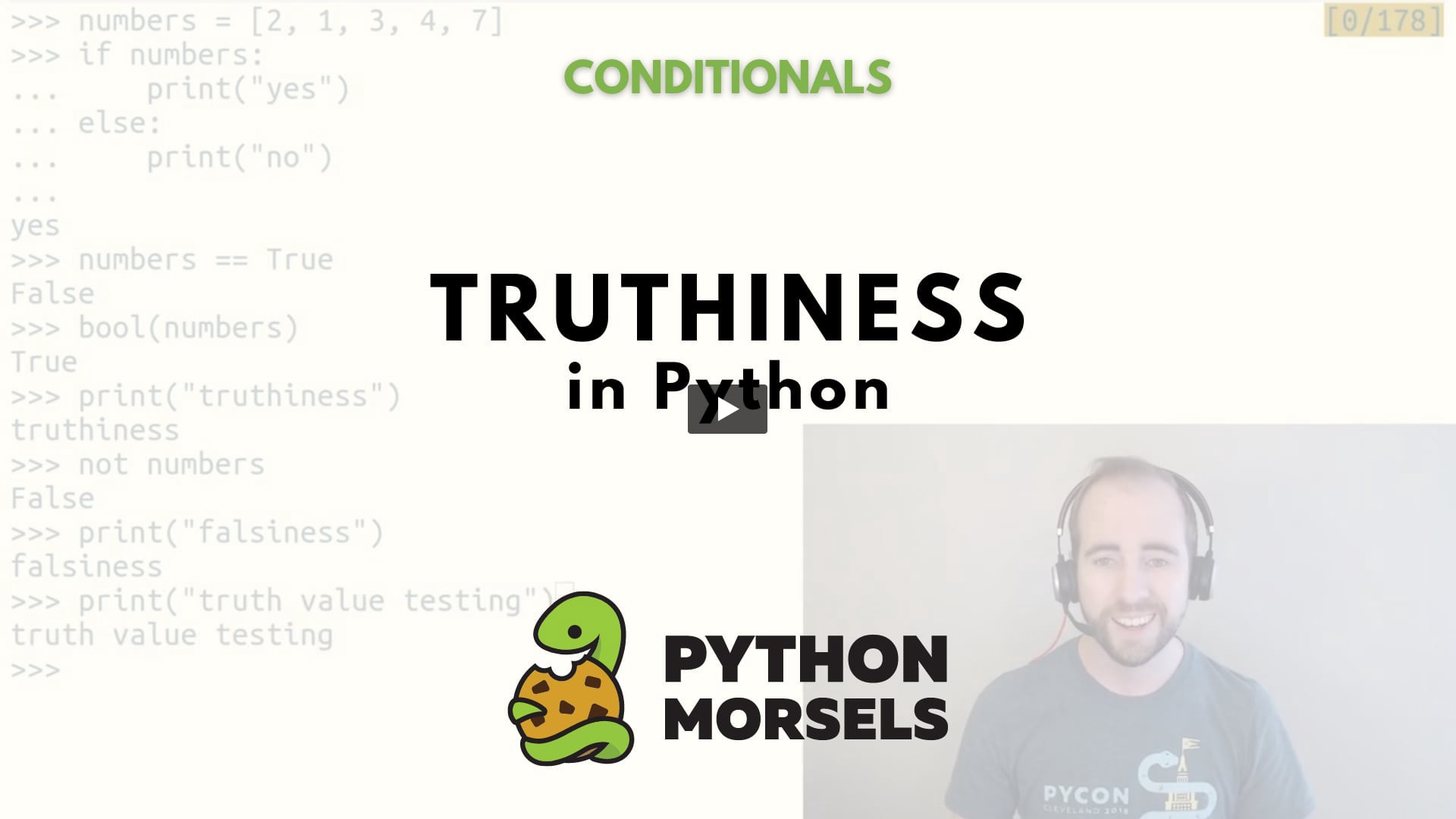 PythonMorsels's tweet card. In Python, truthiness is asking the question, what happens if I convert an object to a boolean. Every Python object is truthy by default. Truthiness in Python is about non-emptiness and non-zeroness.