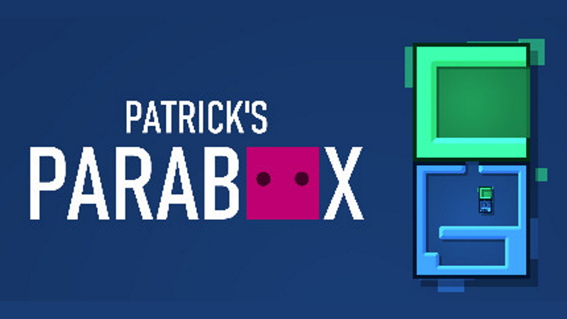 clockworkpat's tweet card. Join us for a casual chat about the design and sound of the upcoming recursive puzzler Patrick's Parabox! Featuring Patrick (dev), Priscilla (sound+music), and Peter (friend).