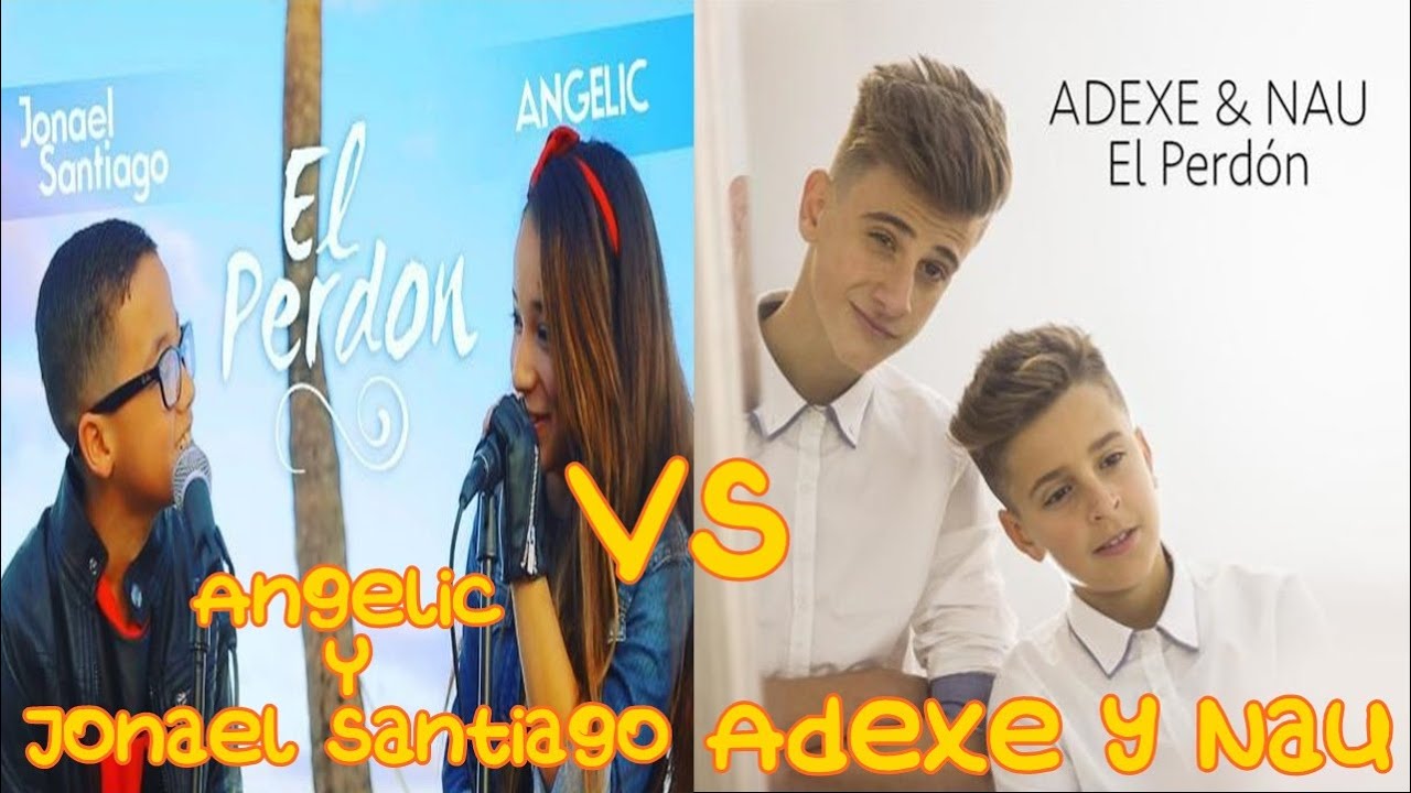 tutorialeslife's tweet card. Angelic & Jonael Santiago vs Adexe y Nau | El Perdon (Cover)