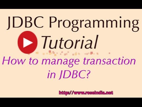 RoseIndiaNet's tweet card. How to manage transaction in JDBC?
