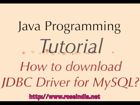 RoseIndiaNet's tweet card. How to download JDBC Driver for MySQL?