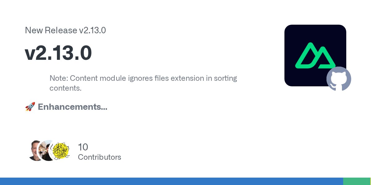nuxt_js's tweet card. Note: Content module ignores files extension in sorting contents. 🚀 Enhancements Top level content/ directory in Nuxt 4 compatibility version (#2649) 🩹 Fixes Optimise nested dependencies (#2583...