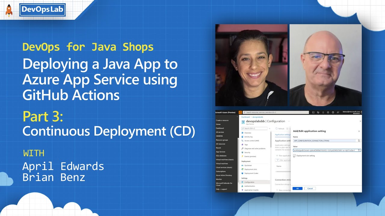 TheDevOpsLab's tweet card. Deploying a Java App to Azure App Service using GitHub Actions &...
