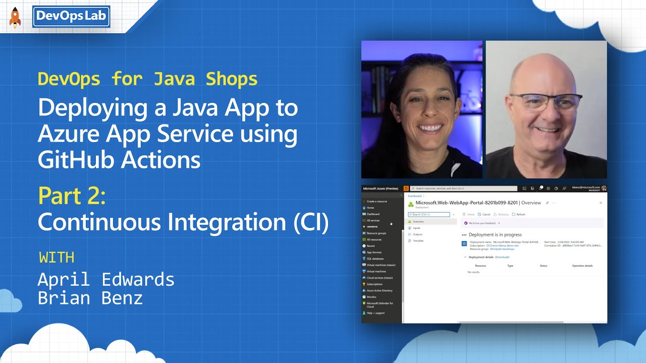 TheDevOpsLab's tweet card. Deploying a Java App to Azure App Service using GitHub Actions &...