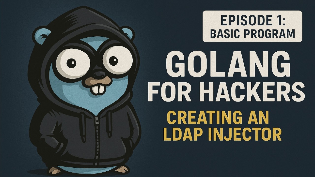 ippsec's tweet card. Golang For Hackers: LDAP Injector - Episode 01
