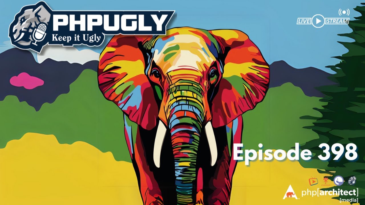 phpugly's tweet card. 398: Cats, Coffee, and PHP