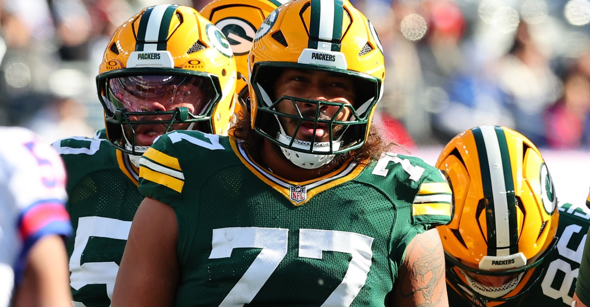 acmepackingco's tweet card. Jordan Morgan looked the part in his first start at tackle for the Green Bay Packers in 2025.