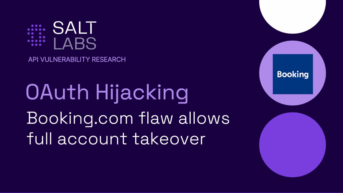 n3dir_'s tweet card. Salt Security describes an OAuth implementation issue Salt Labs researchers found in Booking.com, a company with $16 billion in annual revenue.