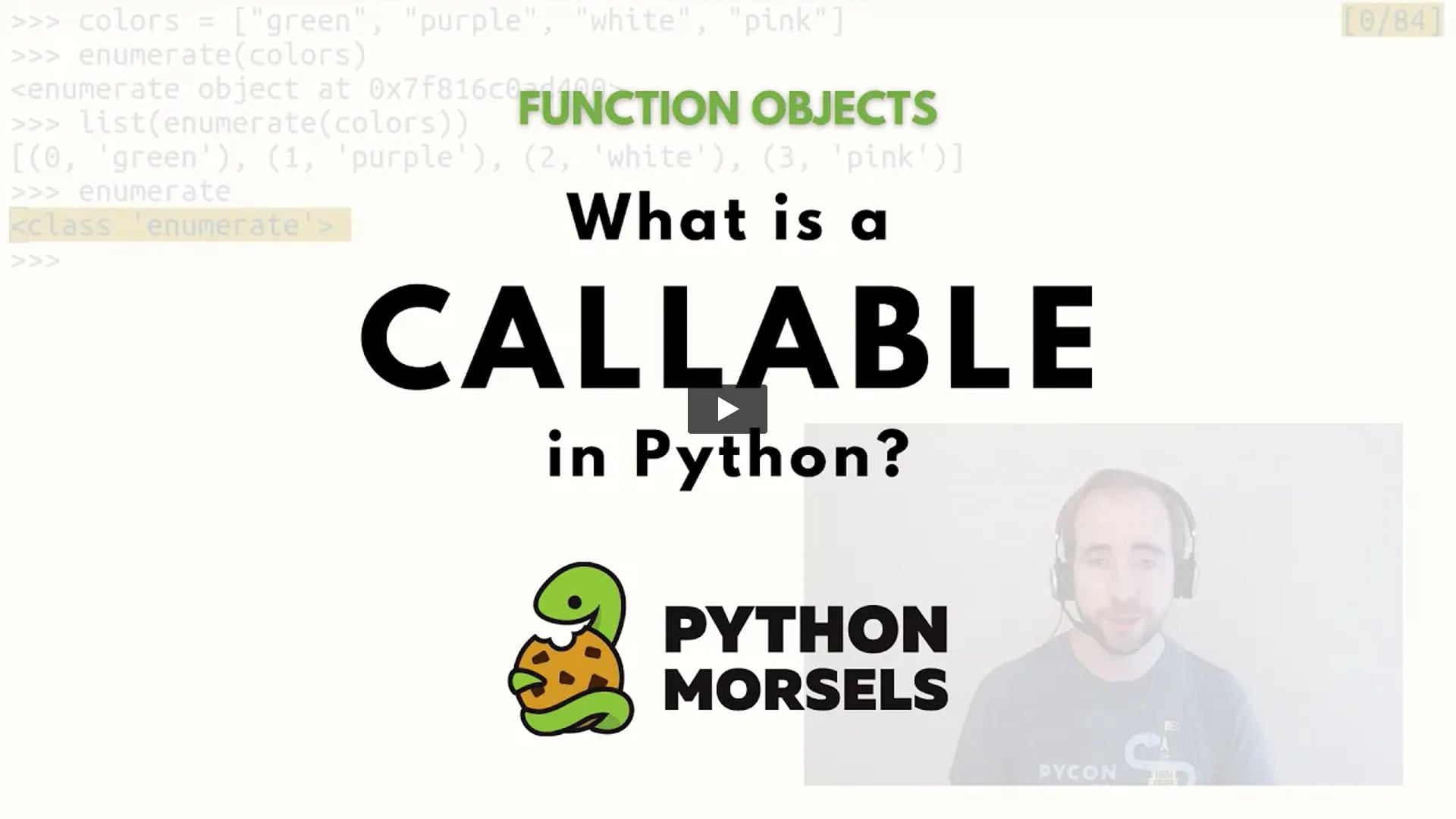 treyhunner's tweet card. A callable is a function-like object, meaning it's something that behaves like a function. The primary types of callables in Python are functions and classes, though other callable objects do exist.