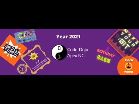 coderdojoapexnc's tweet card. CoderDojoApex 2021 Year End Celebration Video