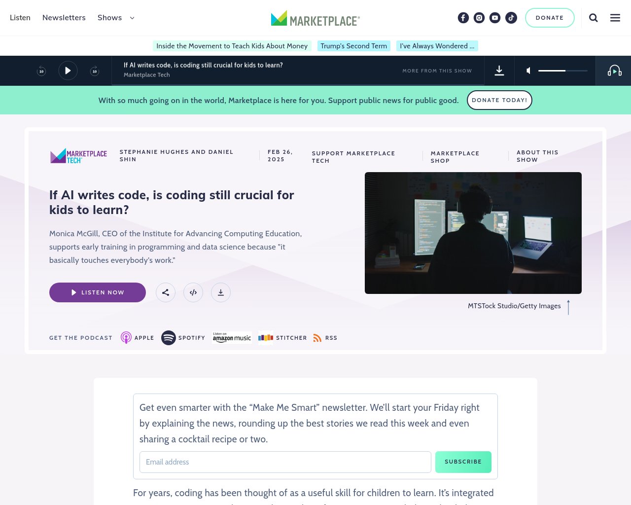 managetech_inc's tweet card. 2021年のMcKinsey & Co.の報告によると、将来の労働者はプログラミングのリテラシースキルと計算思