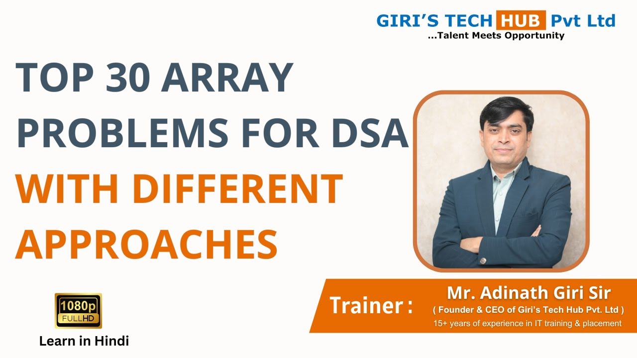 HubGiri's tweet card. Array Problems in DSA | 30 Questions with Multiple Approaches