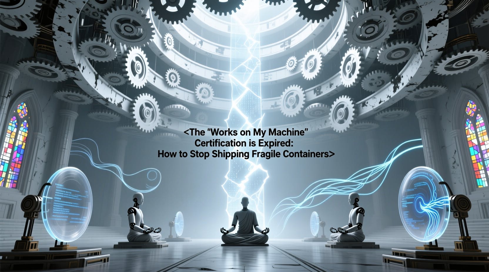 hackernoon's tweet card. Bad Dockerfiles cause outages, security risks, and bloated images. This guide shows how one AI prompt enforces production-grade container best practices.