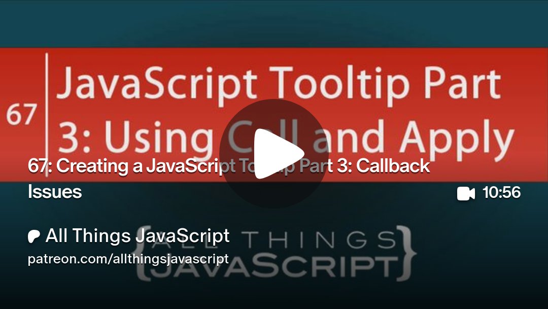 JavaScriptThing's tweet card. Get more from All Things JavaScript on Patreon