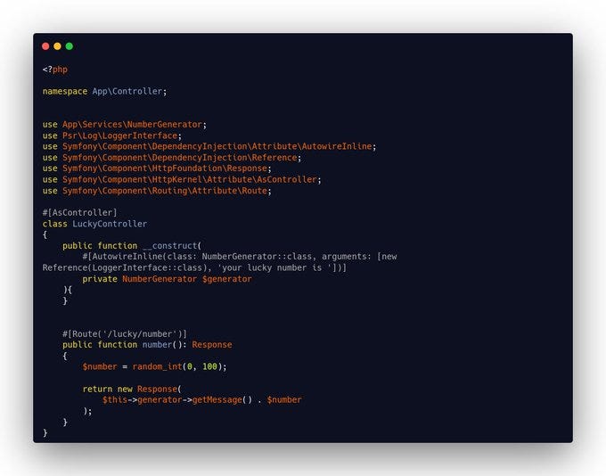 rcsofttech85's tweet card. Symfony offers a powerful dependency injection system that simplifies managing dependencies in your applications. Autowiring is a core…