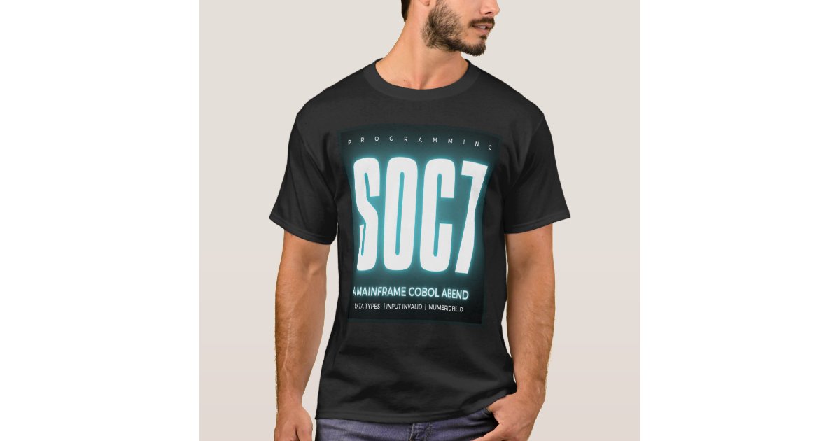 shirtparking's tweet card. SOC7 Abend error in Cobol mainframe programming due to bad data or data exception.