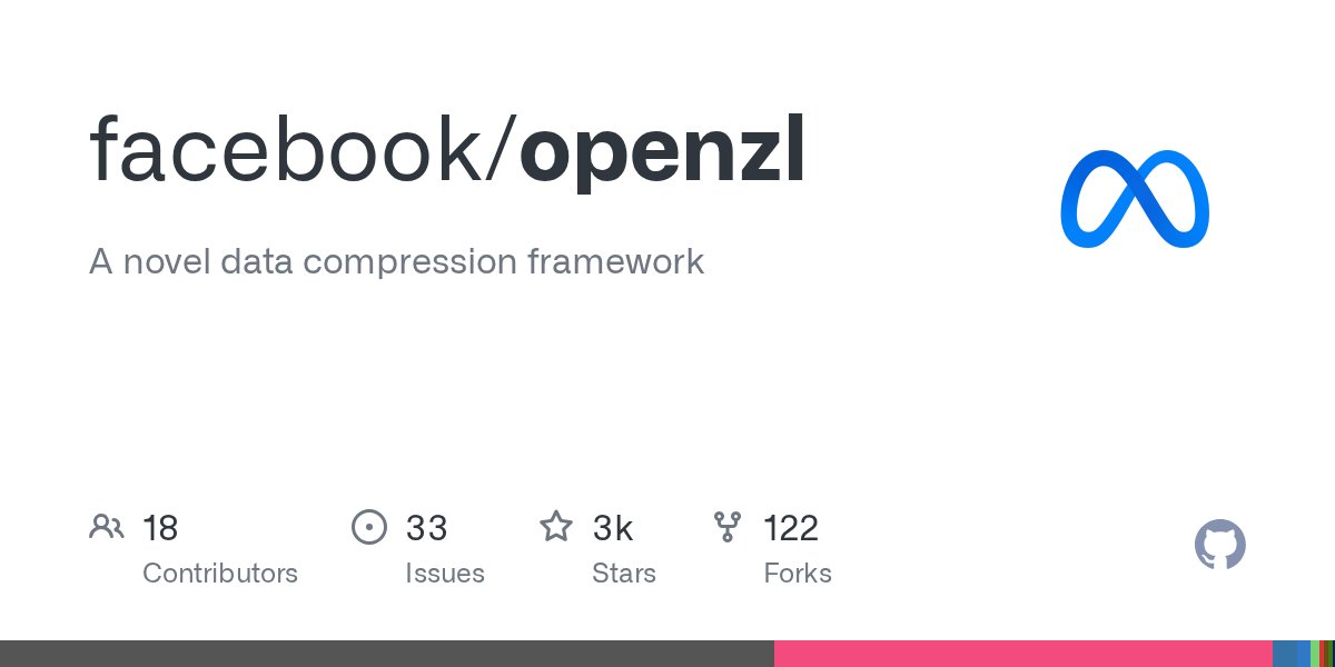 Cyan4973's tweet card. A novel data compression framework. Contribute to facebook/openzl development by creating an account on GitHub.