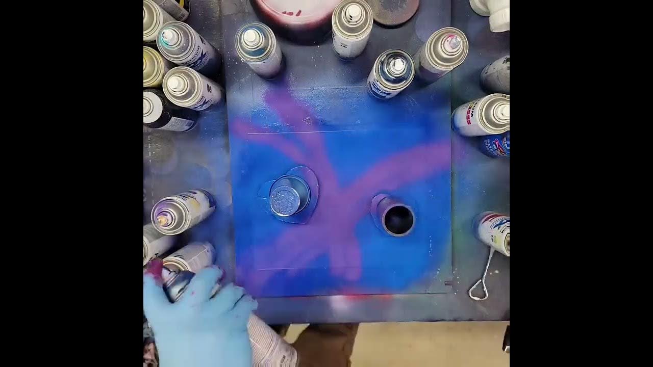 DocslysDesign's tweet card. Cosmic Collision: The Tale of Two Hearts in Space #art #spraypaintart...