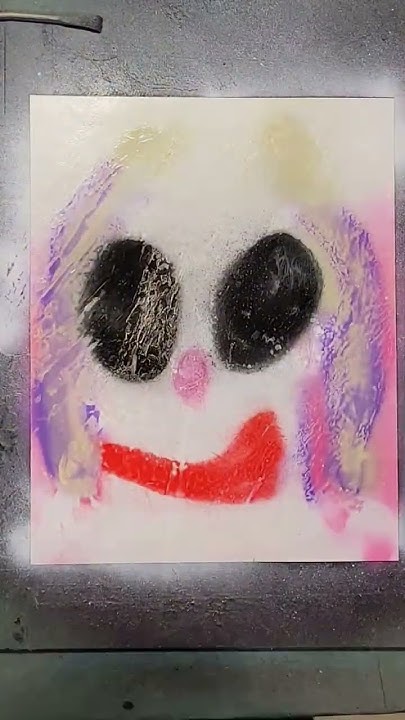 DocslysDesign's tweet card. Spray Paint Art - "What a Face" by Docsly #spraypaint #faces #rando...