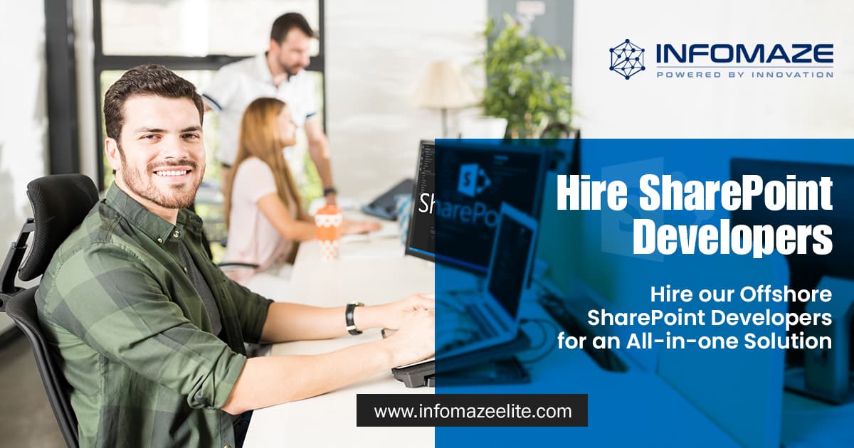 Soft_developmen's tweet card. Hire SharePoint programmers from Infomaze to get top-of-the-line custom SharePoint development services and SharePoint application development done.