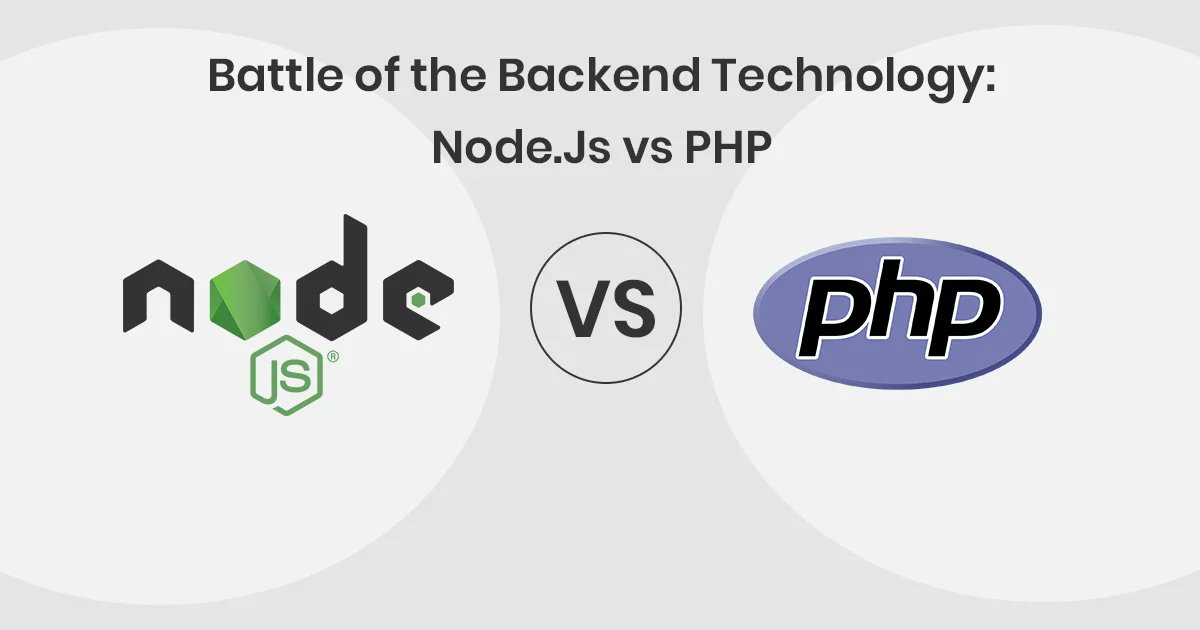 excellentweb's tweet card. Node JS vs PHP: which backend framework? Here is a detailed comparison between NodeJS and PHP