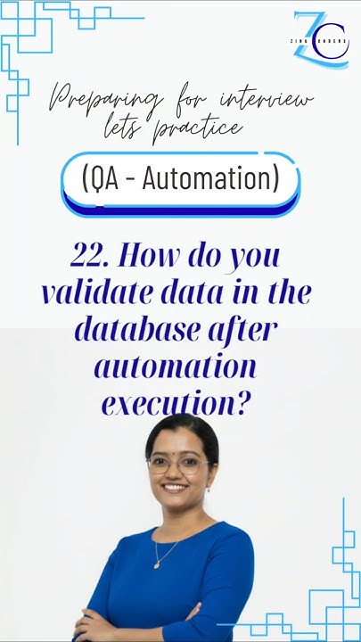 zingcoder's tweet card. Day 22- 30 How do you validate data in the database after automation...