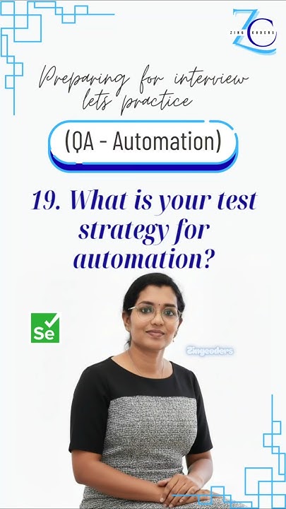 zingcoder's tweet card. Day 19 - 30 | Java Selenium Interview QA | What Is Your Test Strategy...