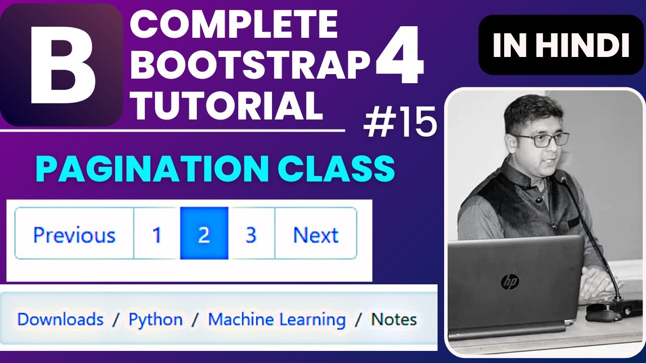 DatacodeSharad's tweet card. Bootstrap 4 Pagination class | Create Pagination in Bootstrap 4 |...
