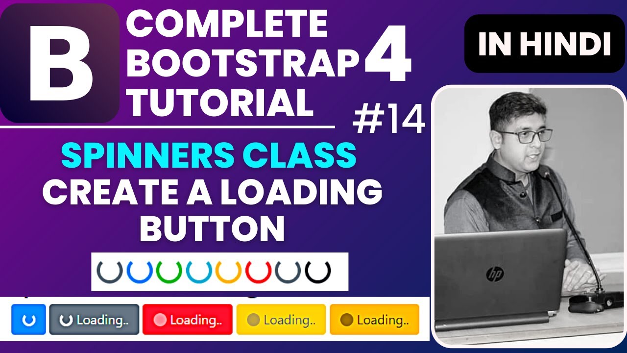 DatacodeSharad's tweet card. Bootstrap 4 spinners | Loading Button Spinner Class in Bootstrap4 |...
