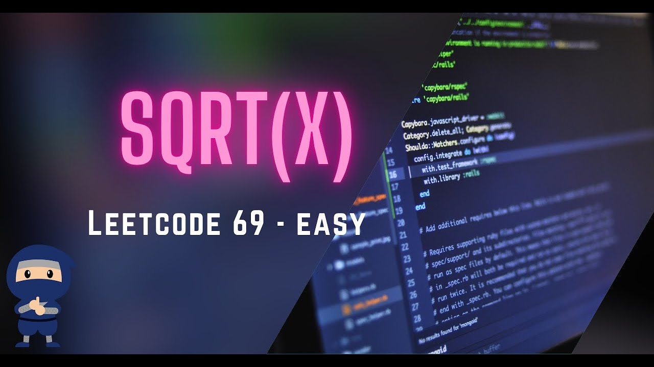CodingNinjaAZ's tweet card. Sqrt(x) - LeetCode 69: Master the Square Root Problem in Minutes!