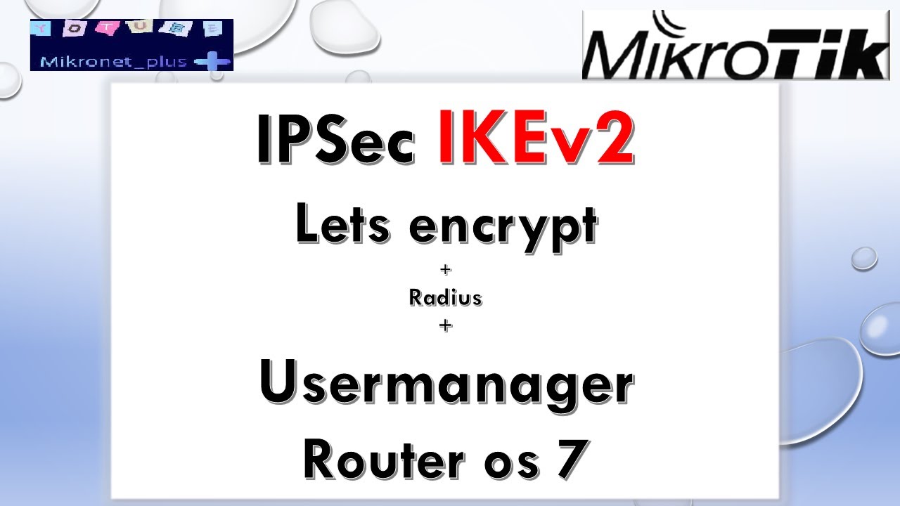 Mikronet_plus's tweet card. MikroTik ROS7 IKEv2 + Radius + Usermanager + Let's Encrypt